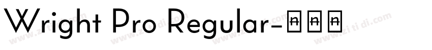 Wright Pro Regular字体转换